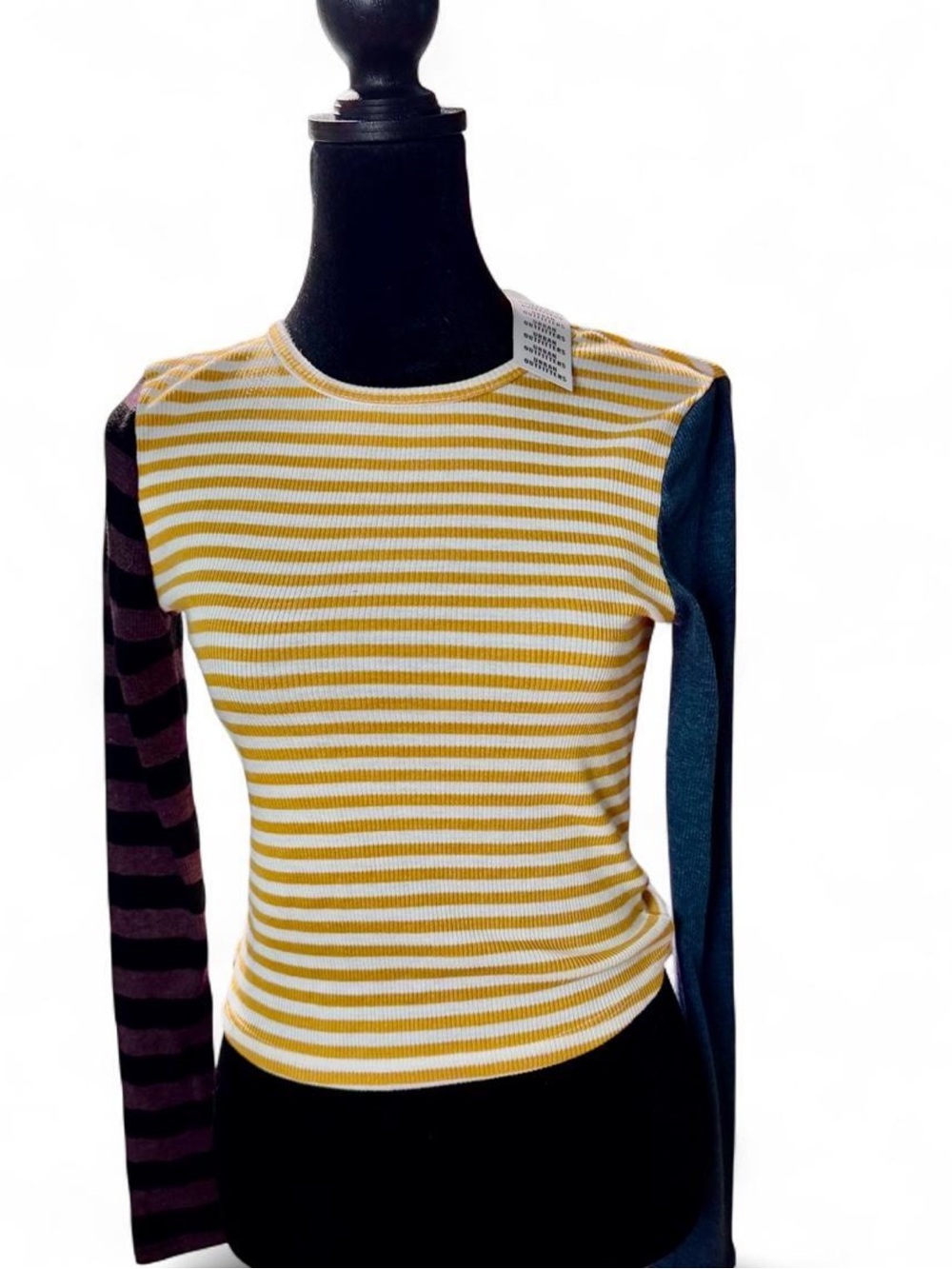 (818-9) Urban Outfitters Truly Madly Deeply Colorblock Striped Top NWT S